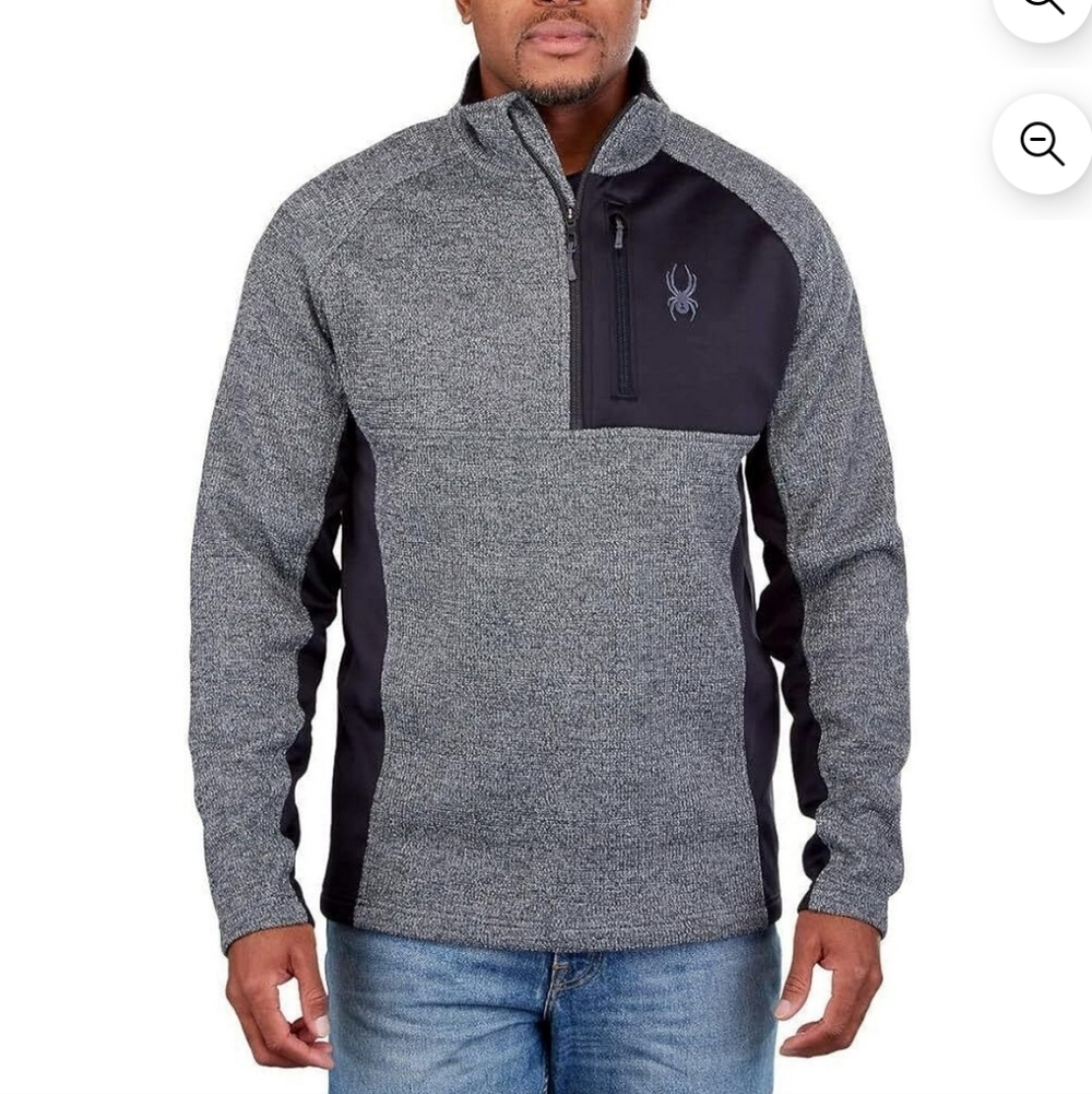 Spyder Men's Half Zip Sweater Gait Knit Pullover Jacket Sz XXL Like New